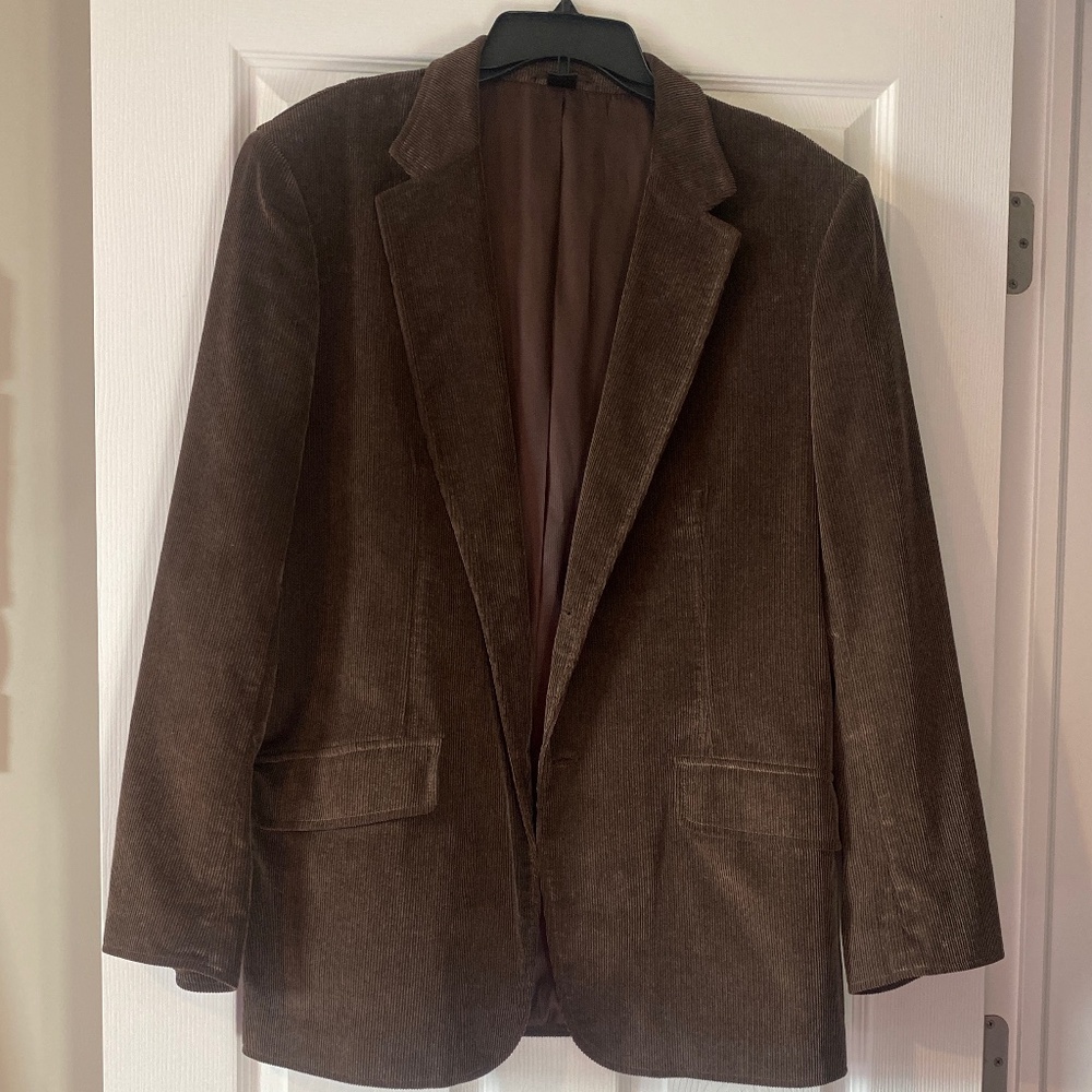 CLAIBORNE MENS BROWN CORDUROY BLASER